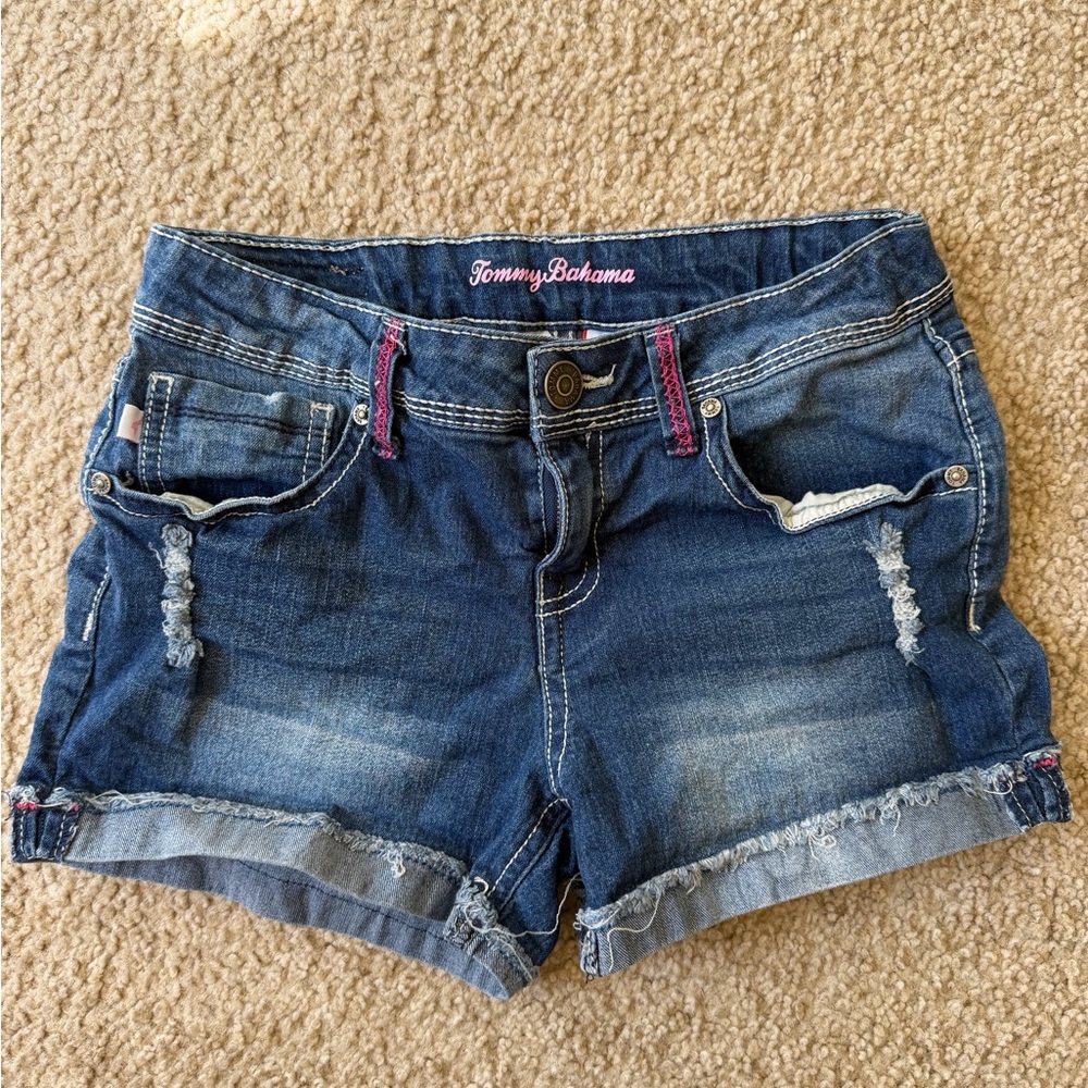 Tommy Bahama Women's Distressed Blue Jean Shorts